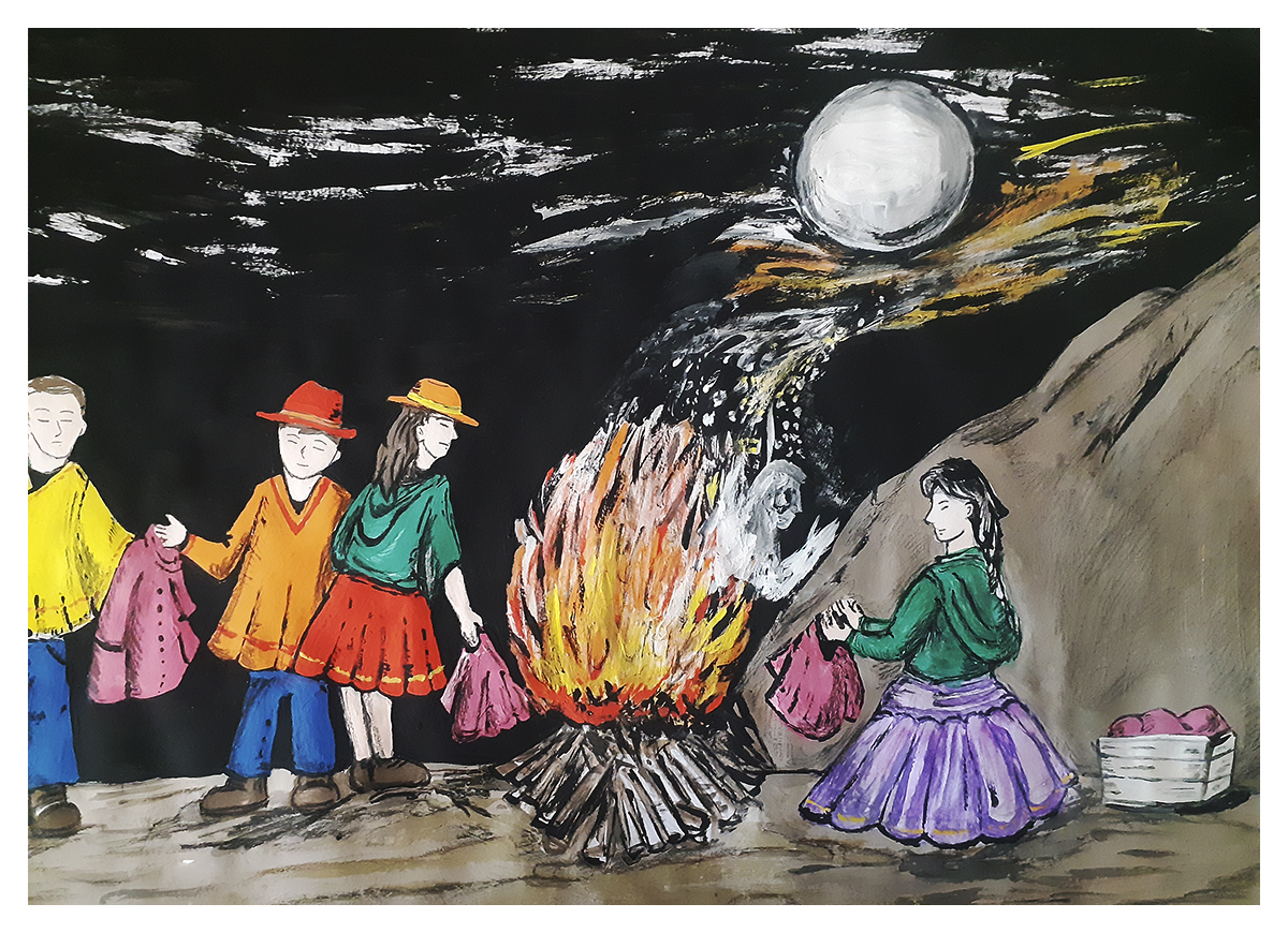 La paigasa (quema de ropa) ritual de entrega de pertenencias al difunto –  Historias de nuestra tierra